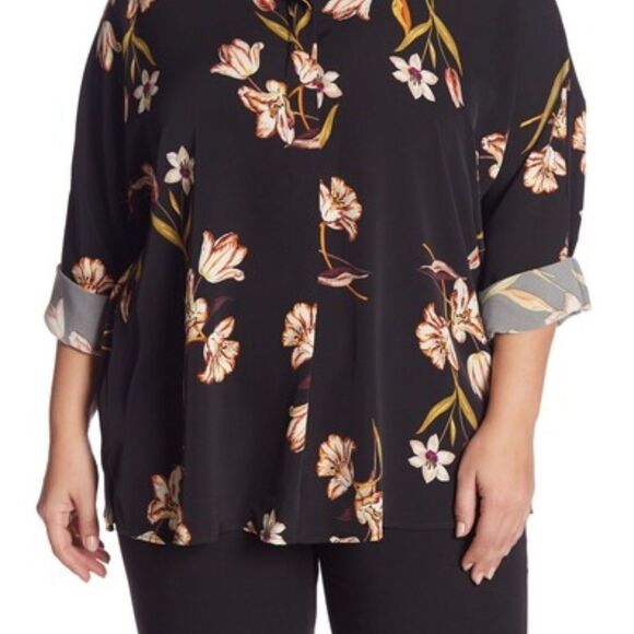 Catherine Catherine Malandrino Boyfriend Blouse 1X - Picture 2 of 5